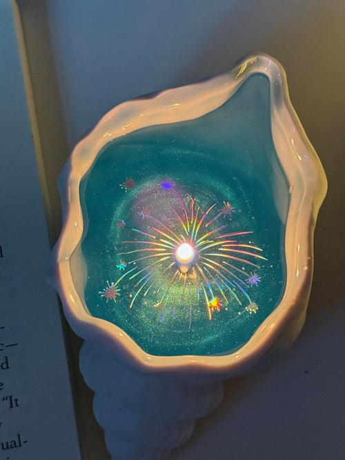 Creative Shell Scented Candle（Fireworks in the ocean） - Perfect for Birthday & Valentine's Day, Long-lasting Home Fragrance