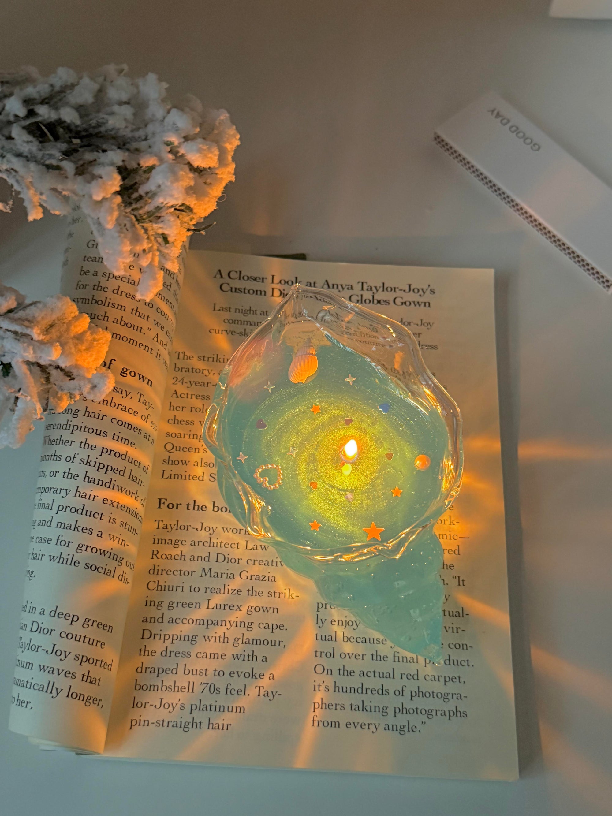 Creative Shell Scented Candle（Transparent snail shell） - Perfect for Birthday & Valentine's Day, Long-lasting Home Fragrance