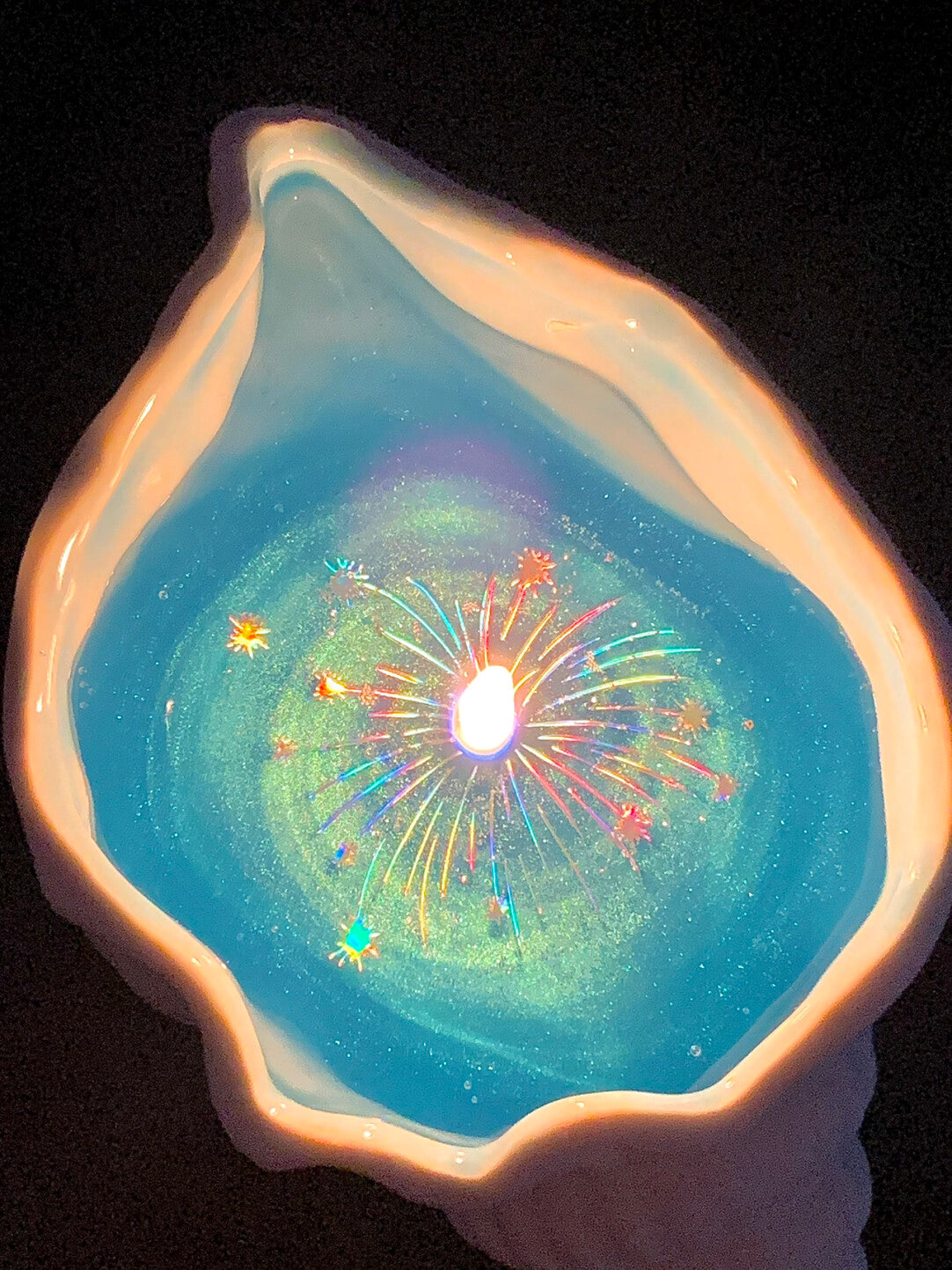 Creative Shell Scented Candle（Fireworks in the ocean） - Perfect for Birthday & Valentine's Day, Long-lasting Home Fragrance