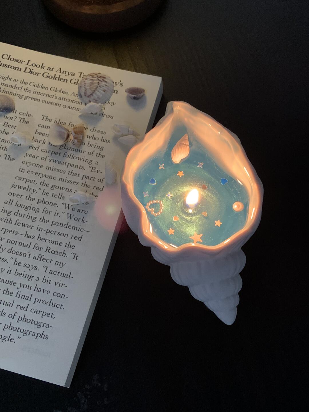 Creative Shell Scented Candle （small boat in the ocean）- Perfect for Birthday & Valentine's Day, Long-lasting Home Fragrance