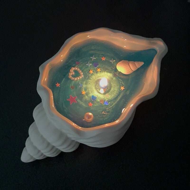 Creative Shell Scented Candle （small boat in the ocean）- Perfect for Birthday & Valentine's Day, Long-lasting Home Fragrance