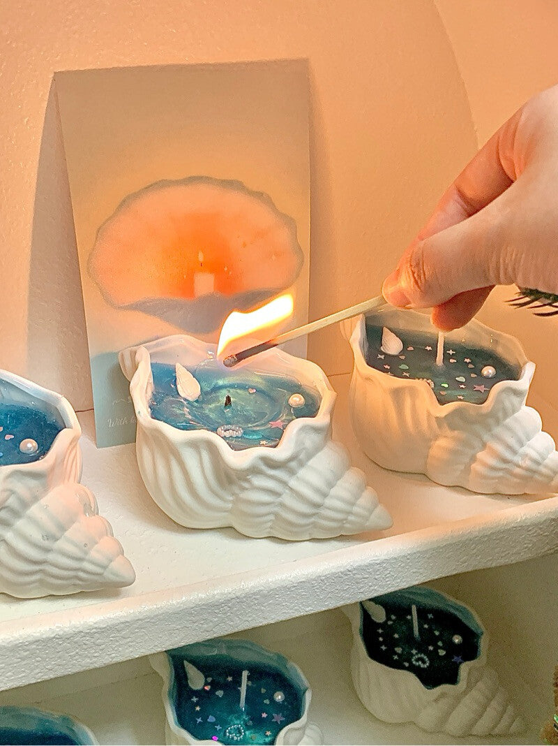 Creative Shell Scented Candle （small boat in the ocean）- Perfect for Birthday & Valentine's Day, Long-lasting Home Fragrance