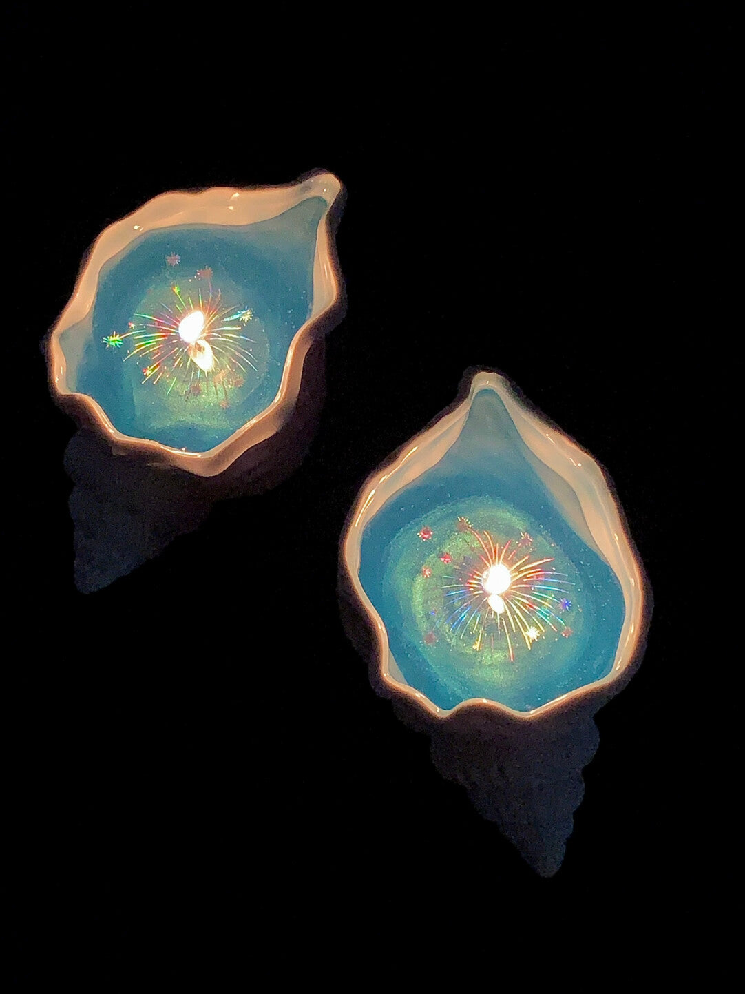 Creative Shell Scented Candle（Fireworks in the ocean） - Perfect for Birthday & Valentine's Day, Long-lasting Home Fragrance