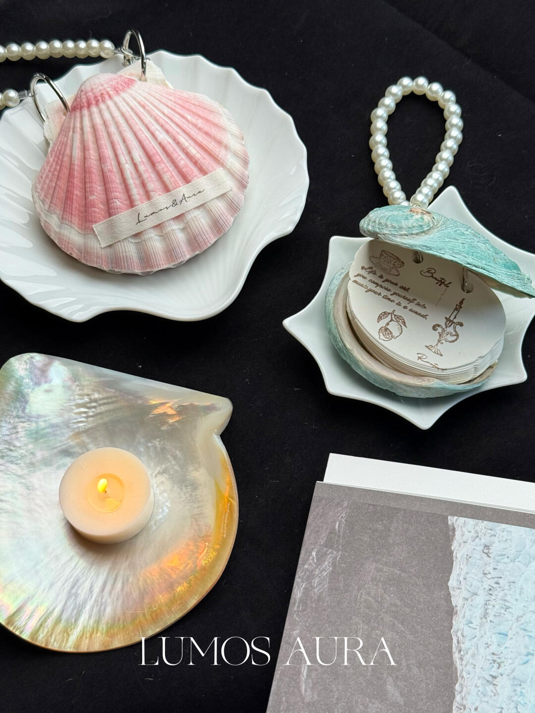 Natural abalone shell journal （hand made High-quality appearance-oriented journal book）